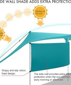 Beach Tent Sun Shelter with Side Wall and UPF50+ Protection 2