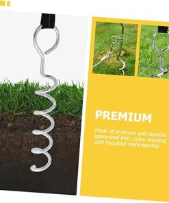 Heavy Duty Ground Stakes for Dogs Portable Tent Anchors Set 2