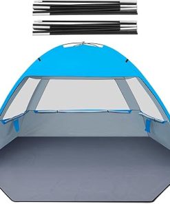 Gorich Beach Tent for 4 People with Replacement Poles Blue Color