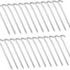 TOYANDONA Long Lasting Plastic Tent Ground Pegs 20 Pieces Extra Length Wide Base for Strong Holding Power 4