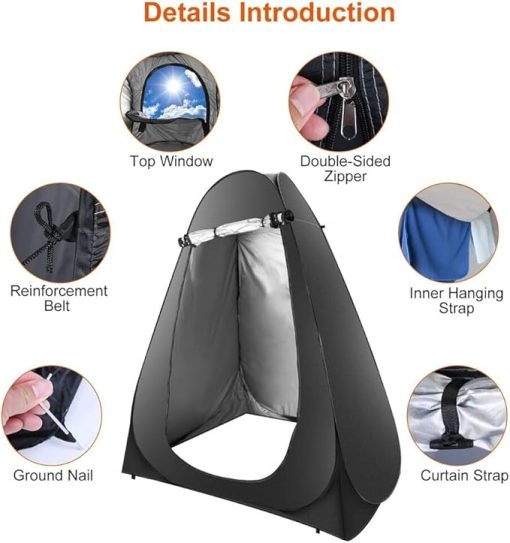 Outdoor Privacy Tent for Camping Shower Changing Room Toilet Shelter - Image 2
