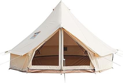 4 Seasons 100% Cotton Canvas Bell Tent with Stove Jack for Luxury Camping 4 Seasons 100% Cotton Canvas Bell Tent with Stove Jack for Luxury Camping