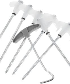 Heavy Duty Camping Tent Stakes with Fluorescent Tips for Outdoors