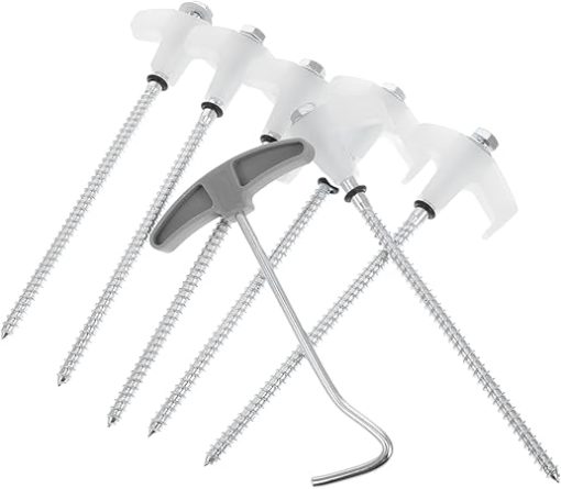 Heavy Duty Camping Tent Stakes with Fluorescent Tips for Outdoors