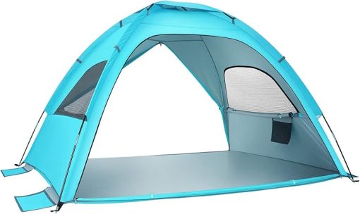 Family-Friendly Portable Pop-Up Tent with Sun Canopy for Camping