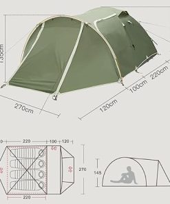 Lightweight Waterproof Family Camping Tent for 3-4 People Easy Setup 2