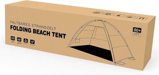 KESYOO Large Folding Beach Tent Lightweight Sun Shelter for Family - Image 2