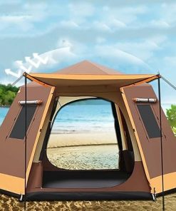 8-Person Family Camping Tent with 360° View and Waterproof Design