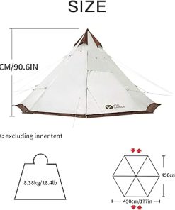 MOBI GARDEN All Season Camping Tent for 4-6 People Durable Weatherproof 2