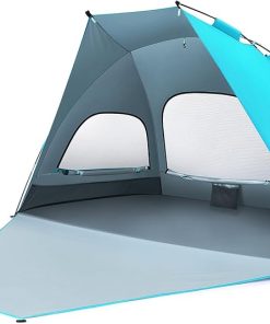 Large Beach Tent with UPF 50 for Family Hiking and Camping