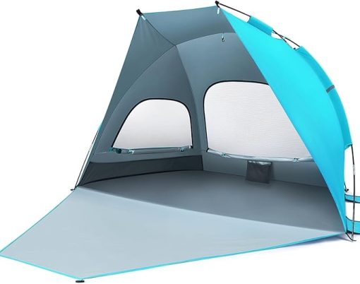 Large Beach Tent with UPF 50 for Family Hiking and Camping