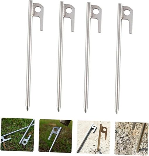 Stainless Steel Camping Tent Stakes Easy to Use Ground Nails Outdoor - Image 2