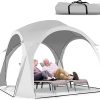 Tangkula 11×11 Beach Canopy Portable Sunshade Tent for 6-8 People 4