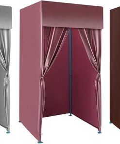 Heavy Duty Portable Folding Fitting Room with Blackout Curtains