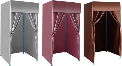 Heavy Duty Portable Folding Fitting Room with Blackout Curtains
