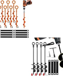 12 Pack Earth Anchor Kit for Swing Sets and Trampolines