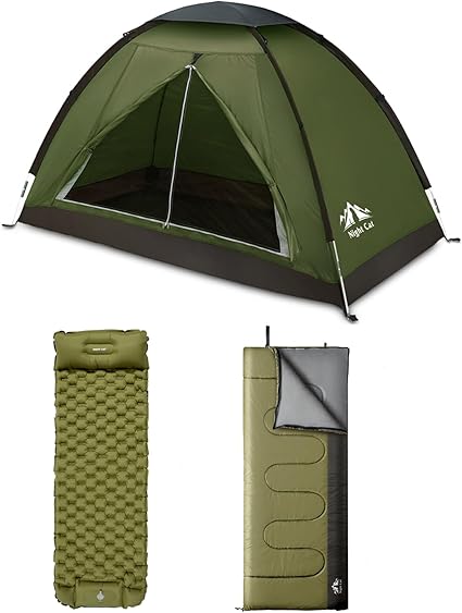 Night Cat Tent with Inflatable Sleeping Pad and Portable Sleeping Bag Night Cat Tent with Inflatable Sleeping Pad and Portable Sleeping Bag