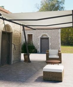 Durable Iron Awning Post Set with 360-Degree Base for Outdoor Shade