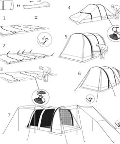 Inflatable Glamping Tent for 5-8 People Quick Setup Outdoor Camping 2