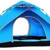 Versatile Outdoor Camping Tent with Pop-up Beach Awning in Pink Blue 4
