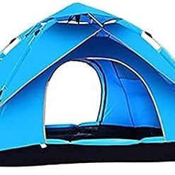 4 Person Double Layer Pop Up Camping Tent for Family Outdoor Use