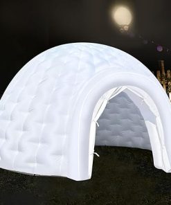 WARSUN Inflatable Igloo Dome Tent 16x10Ft with LED for Events