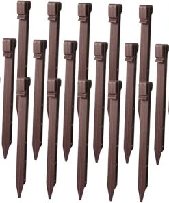 Heavy Duty Plastic Ground Stakes 20Pcs for Camping and Gardens