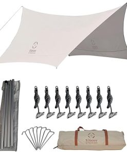 S’more Tent Tarp 420, Waterproof Camping Tarp for Camping Front Porch Awning Rain Fly Tarp for Camping Hiking and Outdoor Activities