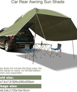 Outdoor Camping Car Canopy Rear Shade Tent Car Gazebo Tent SUV Awning Tent for Sun Shelter Tent 2