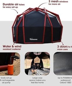 Inflatable Camping Tent with Electric Pump for 2-4 People 2