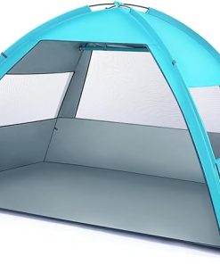 SUPVOX Large Portable Beach Tent for Family Sun Shelter with Mesh