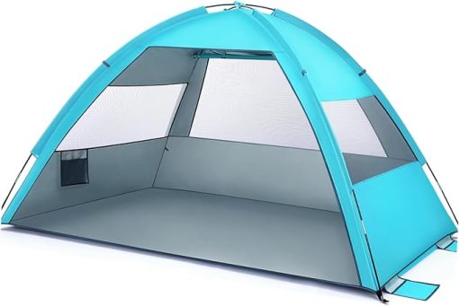 SUPVOX Large Portable Beach Tent for Family Sun Shelter with Mesh