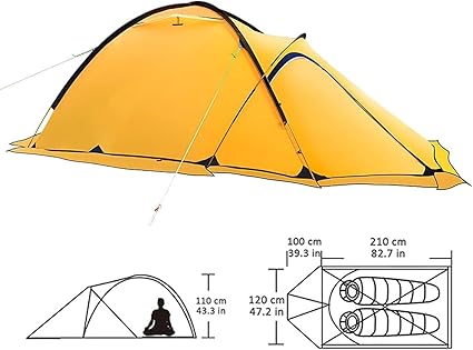 Ultralight 1-2 Person Waterproof Camping Tent for Hiking and Outdoors 2 Ultralight 1-2 Person Waterproof Camping Tent for Hiking and Outdoors - Image 2
