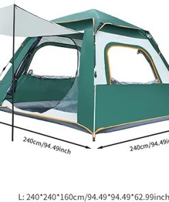 Large D-Shape Entrance Automatic Outdoor Tent for 6 People Easy Setup 2