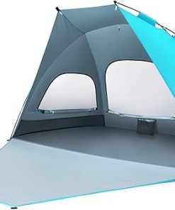 Large Door Family Camping Tent with Portable Sun Shelter Storage Bags