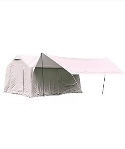 Inflatable Camping Tent 9.8 x 13ft with Canopy Easy Setup Beige