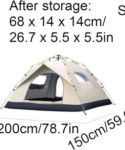 Portable Multi-Purpose Camping Tent with Double Doors and Windows 2