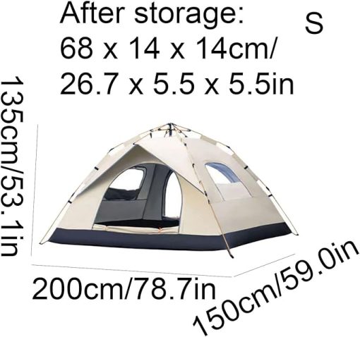 Portable Multi-Purpose Camping Tent with Double Doors and Windows - Image 2