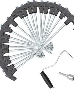 Heavy Duty Tent Stake Kit 22pcs Sturdy Steel Pegs for Camping