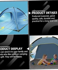 Milisten Quick Open 3-Sided Ventilated Tent for Camping and Beach 2