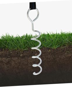 Heavy Duty Spiral Dog Stake Kit with Pointed Heads for Camping 2