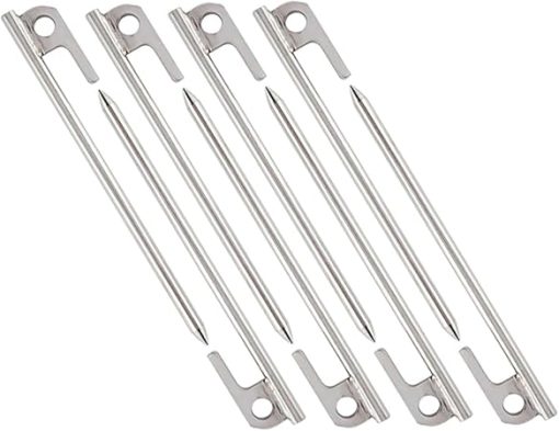 Totority Stainless Steel Camping Tent Stakes Easy Pull-Out Design