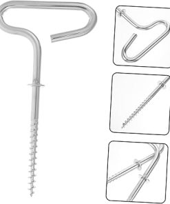 6 Pack Spiral Tent Stakes Heavy Duty Galvanized Iron Ground Anchors 2