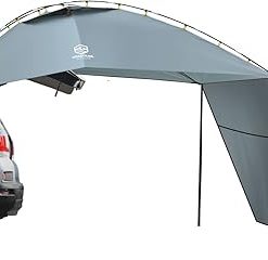 Large Car Canopy Sun Shade with Side-Wall for SUVs and Trucks