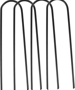 Yardwe 4 Pack Windproof Iron Tent Stakes for Camping and Outdoor Use