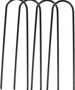 Iron U Stakes 4pcs for Tent Trampoline Camping Easy Installation