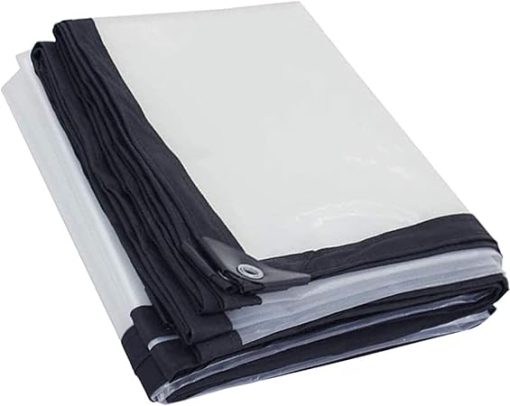 Dustproof Rainproof Tarpaulin, Clear Tarp Heavy Duty Anti-Aging Anti-Aging Insulation PE Anti-Tear Transparent Tarpaulin for Outdoor Cover Camping(6' x 12') - Image 2