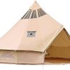 Glamping Canvas Tent Yurt with Stove Jacks Luxury Camping Tent 4m 4
