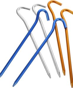 Titanium Tent Stakes 2 Sets Heavy Duty Outdoor Camping Spikes 6pcs