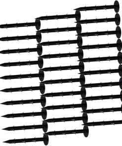 120 Black Plastic Ground Pegs for Tent Fixing and Outdoor Use